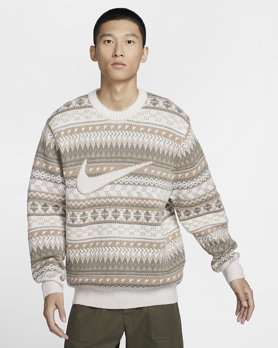 Nike Life Men s Fair Isle Swoosh Jumper. Nike PH